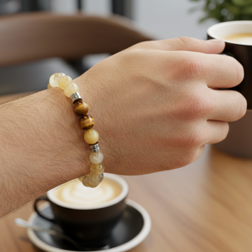 Solar Pleksus (Güneş Sinirağı) Çakra Bilekliği - Spiritüel & Enerji Dengeleyici Temalı - Çakra Bileklik