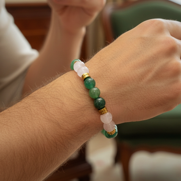 Kalp Çakrası Enerji Bilekliği - Uyum, Denge ve Merhamet Temalı