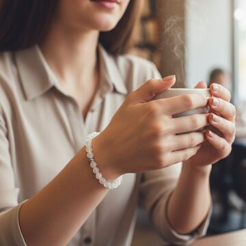 Selenit Doğal Taş Bileklik