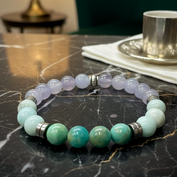 Boğaz (Gırtlak, Vishuddha) Çakrası Bilekliği - İletişim ve İçsel Denge Temalı