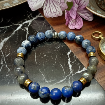 Üçüncü Göz (Alın, Ajna) indigo Çakra Bilekliği - Sezgisel Güç ve Farkındalık