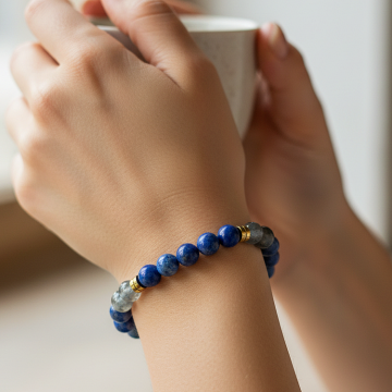 Üçüncü Göz (Alın, Ajna) indigo Çakra Bilekliği - Sezgisel Güç ve Farkındalık