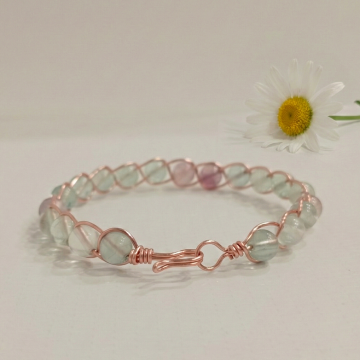 Florit Taşlı Trend Bakır Bileklik (Bilezik)