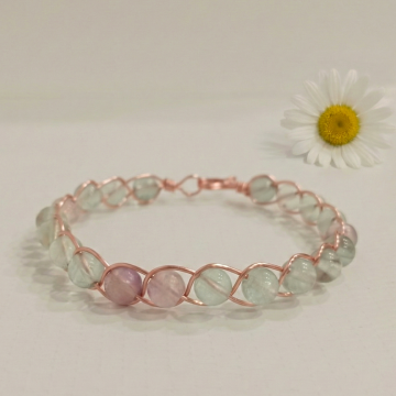 Florit Taşlı Trend Bakır Bileklik (Bilezik)