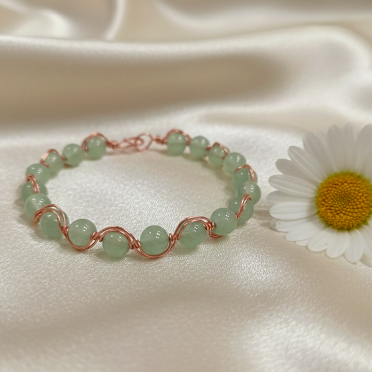 Aventurin ve Trend Bakır Bileklik (Bilezik)