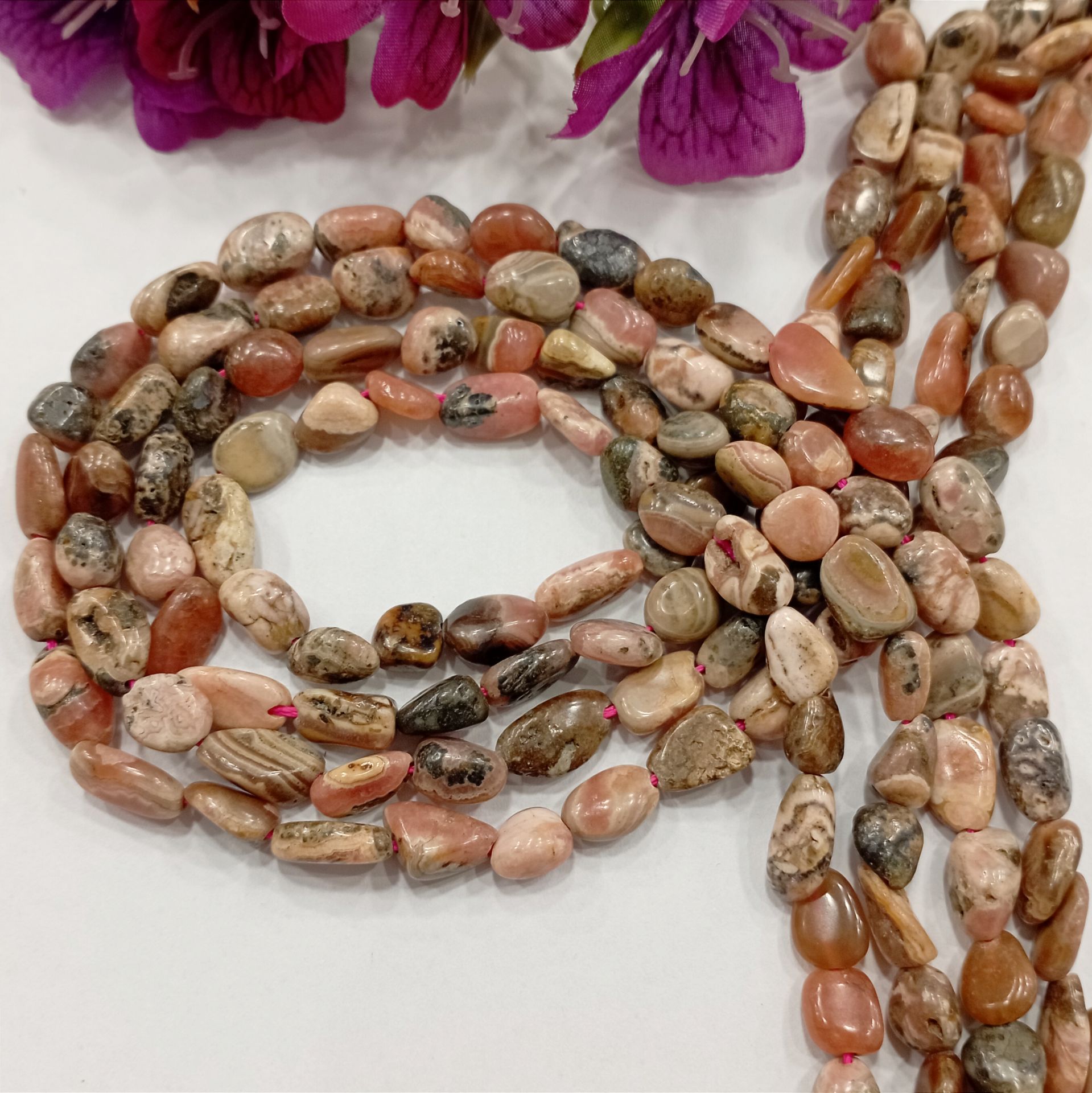 Rodokrozit Amorf (Tımbıl) Şekilsiz Doğal Taş Dizi