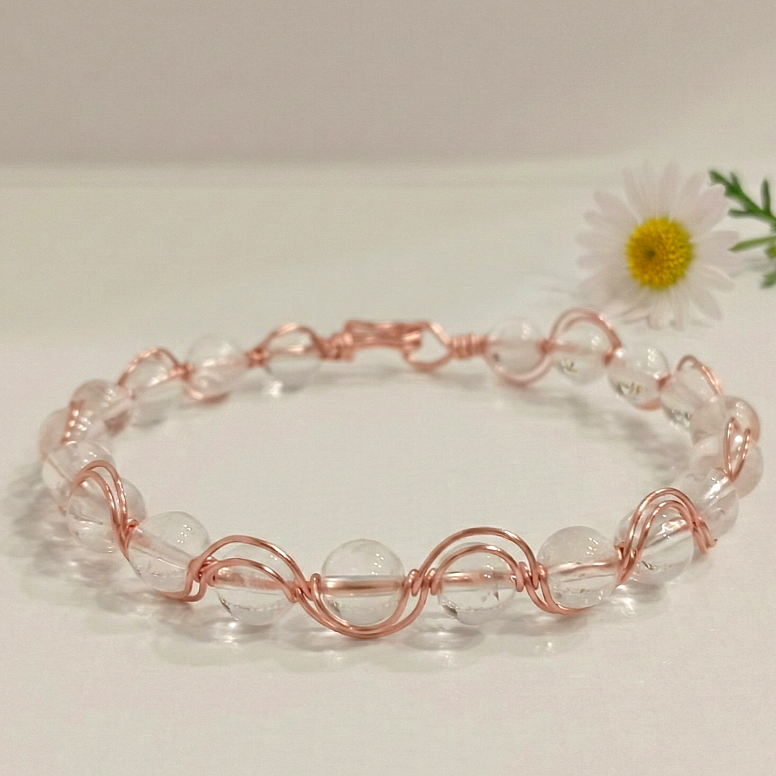 Kuvars ve Trend Bakır Bileklik (Bilezik)