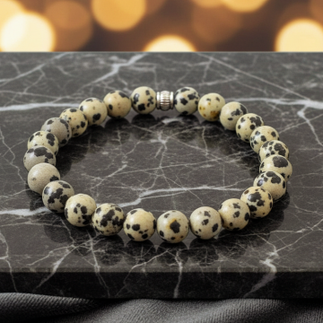 Dalmaçyalı Jasper Doğal Taş Bileklik