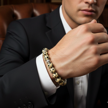 Dalmaçyalı Jasper Doğal Taş Bileklik