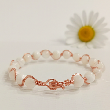 Sedef ve Trend Bakır Bileklik (Bilezik)